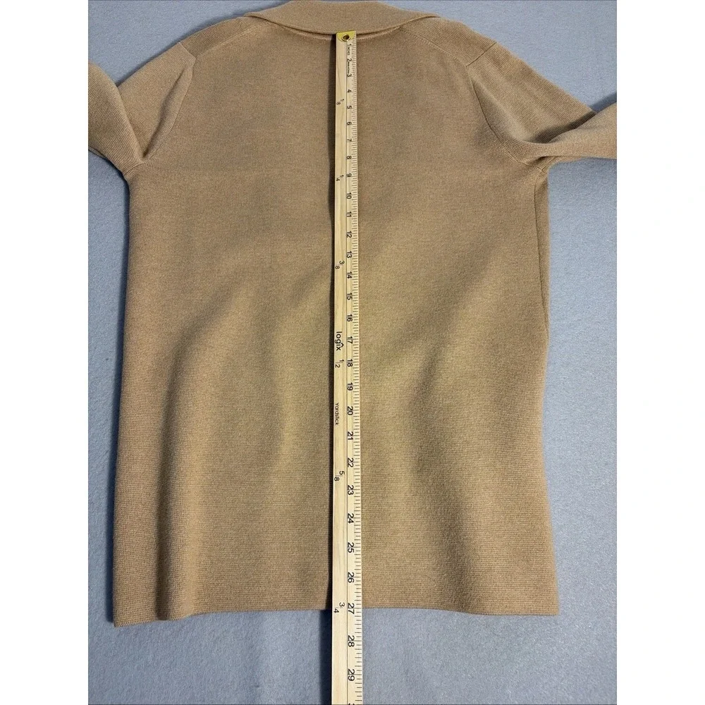 J. CREW Schoolboy Cotton Knit Sweater Blazer Jacket Size XS Tan Academia Preppy